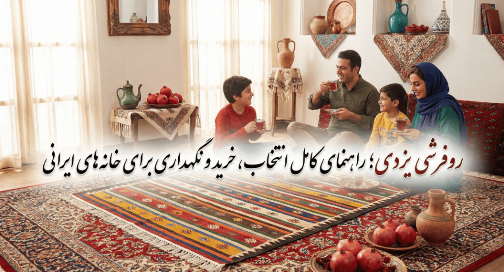 راهنمای جامع خرید روفرشی یزدی: معرفی انواع، مزایا، معیارهای انتخاب، جدول مقایسه، نکات نگهداری و پاسخ به سوالات پرتکرار. خرید آنلاین روفرشی یزدی اصل از فروشگاه سایه روشن با ارسال سریع.