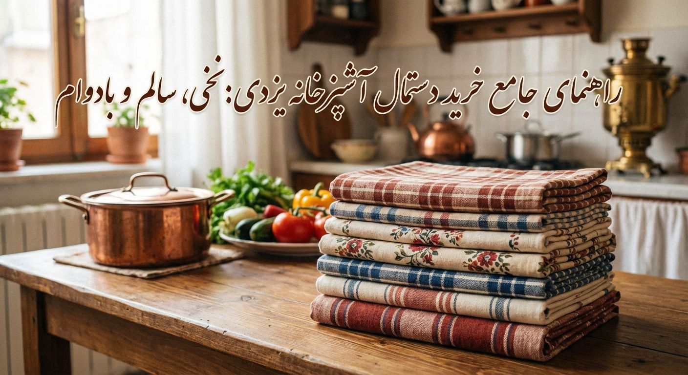 راهنمای جامع خرید دستمال آشپزخانه یزدی؛ انتخابی نخی، سالم و بادوام برای آشپزخانه‌های ایرانی