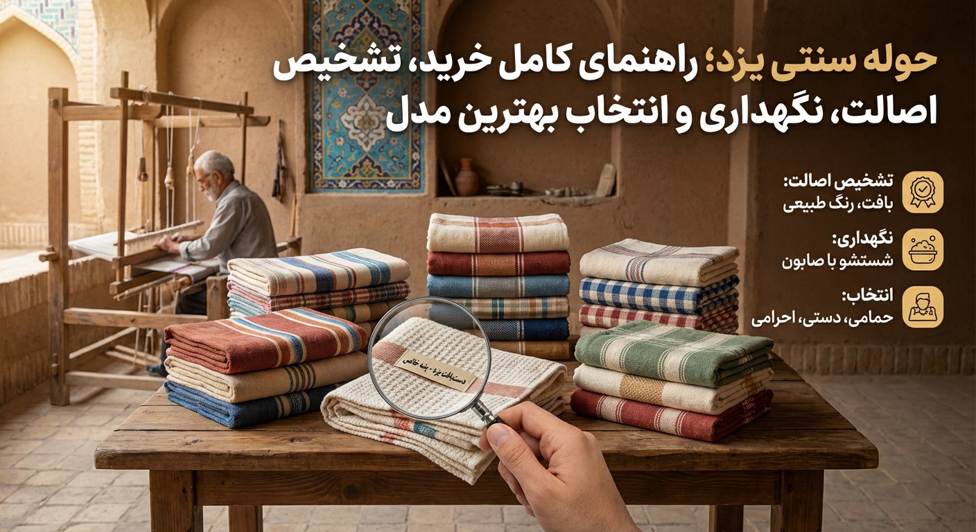 حوله سنتی یزد؛ راهنمای کامل خرید، تشخیص اصالت، نگهداری و انتخاب بهترین مدل
